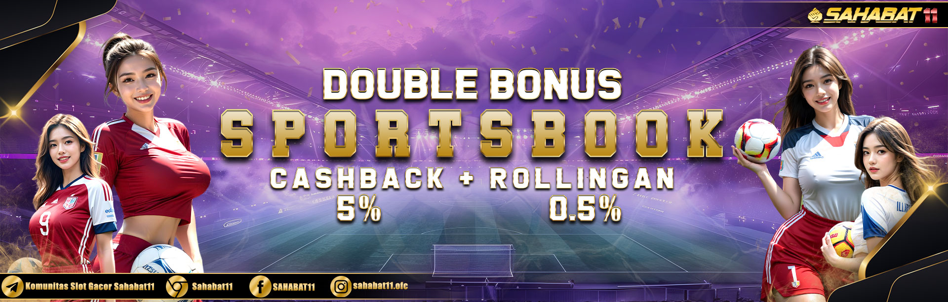 DOUBLE BONUS CASHBACK + ROLLINGAN SPORTSBOOK