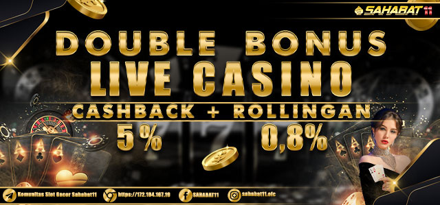 DOUBLE BONUS CASHBACK + ROLLINGAN CASINO