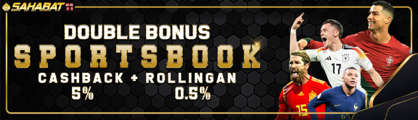 BONUS MINGGUAN CASHBACK SPORTSBOOK 5% + ROLLINGAN 0.5%